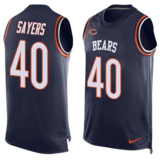 Nike Chicago Bears #40 Gale Sayers Navy Blue Team Color Men’s Stitched NFL Limited Tank Top Jersey