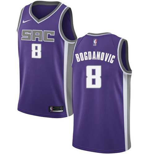 Men’s Nike Sacramento Kings #8 Bogdan Bogdanovic Purple NBA Swingman Icon Edition Jersey