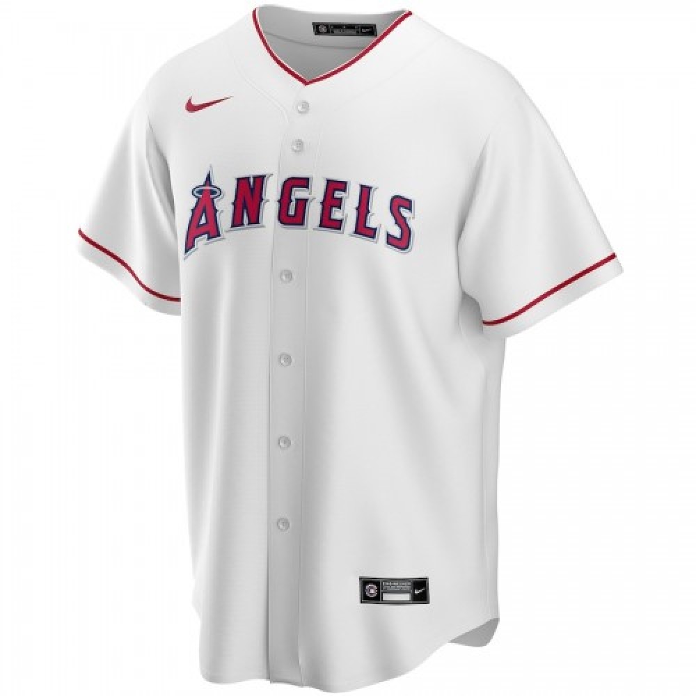 Men's Los Angeles Angels Mike Trout #27 Nike White Home 2020 Jersey - Image 2