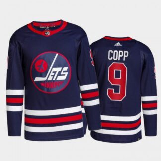 Adidas Winnipeg Jets #9 Andrew Copp Men’s 2021-22 Alternate Authentic NHL Jersey – Navy Men’s