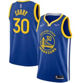 Men's Golden State Warriors #30 Stephen Curry Royal Icon Edition Stitched Jersey IO1X