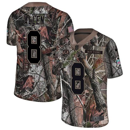 Nike Washington Football Team #8 Kyle Allen Camo Youth Stitched NFL Limited Rush Realtree Jersey