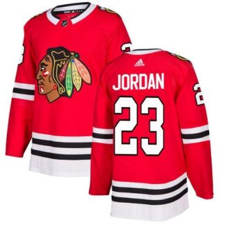 Adidas Chicago Blackhawks #23 Michael Jordan Red Home Authentic Stitched NHL Jersey