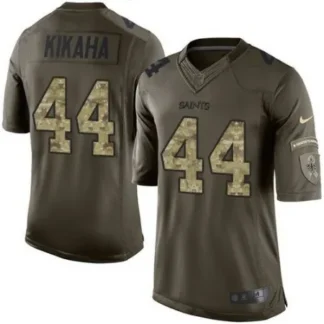 Saints #44 Hau'oli Kikaha Green Men's Stitched NFL Limited Salute to Service Jersey