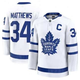 Auston Matthews Men's Toronto Maple Leafs White Away Premium Jersey