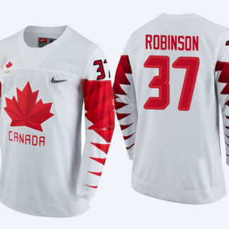 Men Canada Team #37 Mat Robinson White 2018 Winter Olympics Jersey