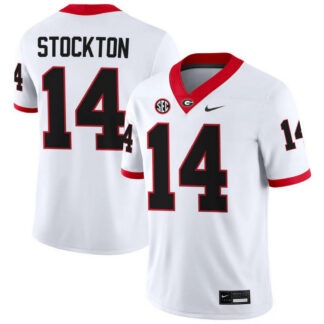 Gunner Stockton Georgia Bulldogs Nike Football Game Jersey - White