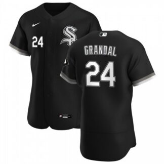 Chicago White Sox #24 Yasmani Grandal Men’s Nike Black Alternate 2020 Authentic Player MLB Jersey