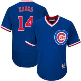 Chicago Cubs #14 Ernie Banks Blue Cooperstown New Cool Base Stitched Jersey DingZhi