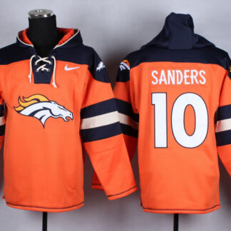 Nike Denver Broncos #10 Emmanuel Sanders Orange Hoody