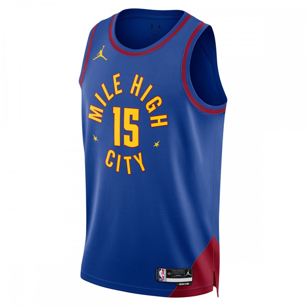 Nikola Jokic Denver Nuggets Jordan Brand 2022/23 Statement Edition Swingman Jersey - Blue - Image 2