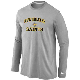 Nike New Orleans Saints Heart & Soul Long Sleeve T-Shirt Gray