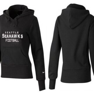 Nike Seattle Seahawks Team Logo Black Women Pullover Hoodies (6)