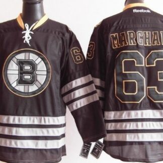 Boston Bruins #63 Brad Marchand Black Ice Jersey