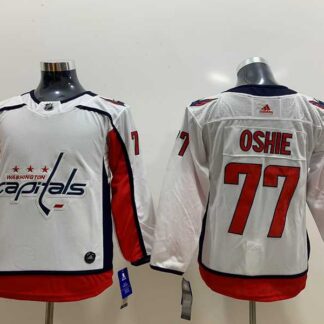 Youth Capitals 77 T.J. Oshie White Adidas Jersey