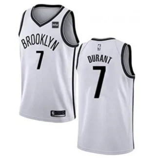Men's Brooklyn Nets #7 Kevin Durant White Stitched NBA Jersey