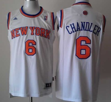 New York Knicks #6 Tyson Chandler Revolution 30 Swingman 2013 White Jerseys