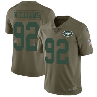 Nike New York Jets #92 Leonard Williams Olive Men’s Stitched NFL Limited 2017 Salute to Service Jersey