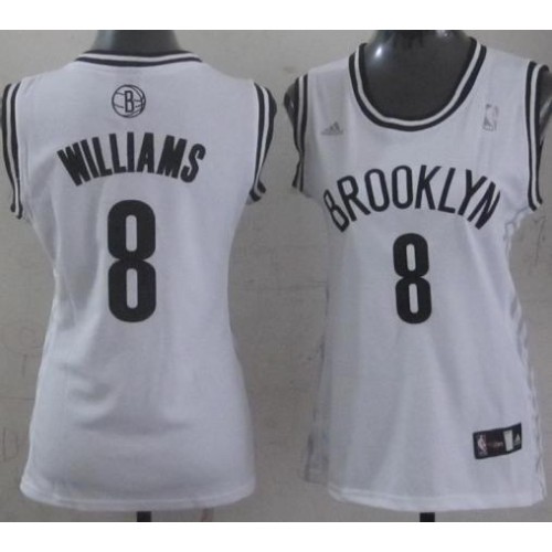 Women Brooklyn Nets 8 Deron Williams White Revolution 30 Swingman NBA Jerseys Cheap