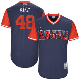 Men's Los Angeles Angels Jose Alvarez KÃke Majestic Navy 2017 Players Weekend Authentic Jersey