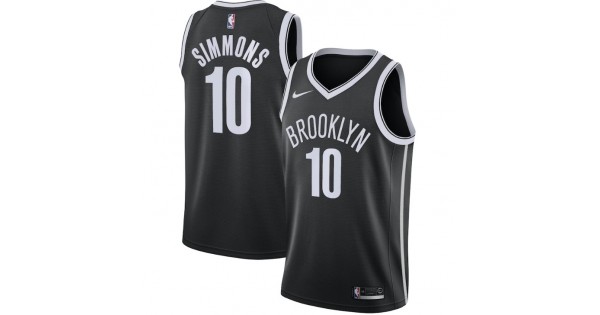 Men's Brooklyn Nets Ben Simmons #10 Nike Black 2021 Swingman NBA Jersey - Icon Edition - Image 2