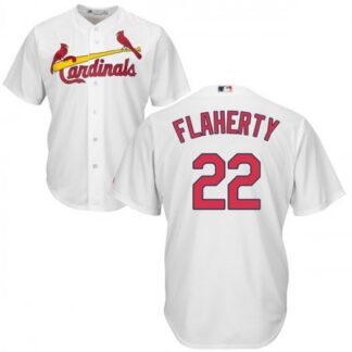Men's St. Louis Cardinals #22 Jack Flaherty White Cool Base Home Jersey