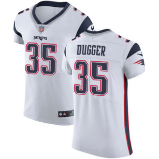Nike New England Patriots #35 Kyle Dugger White Men’s Stitched NFL New Elite Jersey