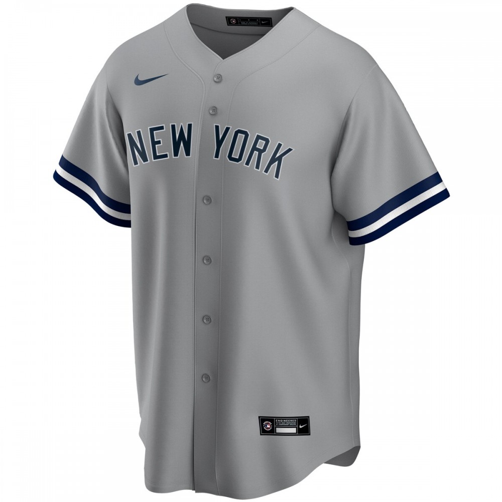 New York Yankees Nike Youth Road Replica Team Jersey - Gray - Image 2