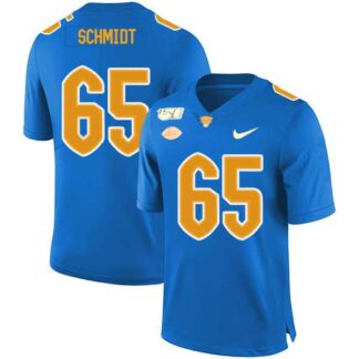 Pittsburgh Panthers 65 Joe Schmidt Blue 150th Anniversary Patch Nike College Football Jersey Dzhi