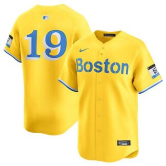 Men's Boston Red Sox #19 Roman Anthony Gold City Connect Stitched Baseball Jersey Dzhi