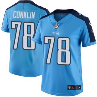 Nike Tennessee Titans #78 Jack Conklin Light Blue Women’s Stitched NFL Limited Rush Jersey
