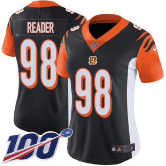 Nike Cincinnati Bengals #98 D.J. Reader Black Team Color Women’s Stitched NFL 100th Season Vapor Untouchable Limite...