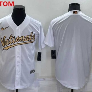 Men's Washington Nationals Custom White 2022 All Star Stitched Cool Base Nike Jersey