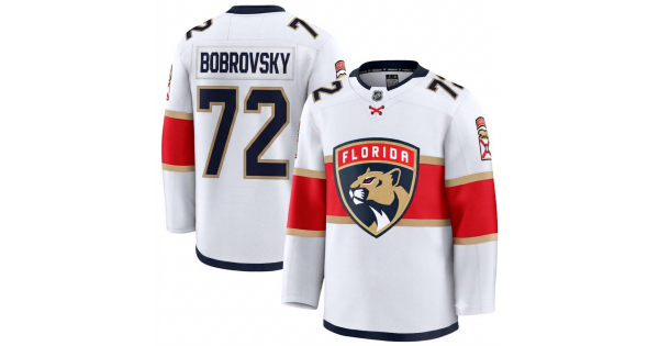 Sergei Bobrovsky Florida Panthers Away Premium Player Jersey - White - Image 2