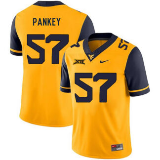 West Virginia Mountaineers 57 Adam Pankey Gold College Football Jerseys Dzhi