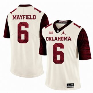 Baker Reagan Mayfield Oklahoma Sooners Jordan Brand Bring The Wood Football Jersey