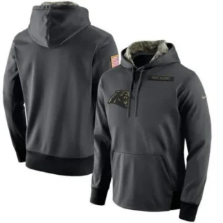 Men's Carolina Panthers Anthracite Salute to Service Player Performance Hoodie