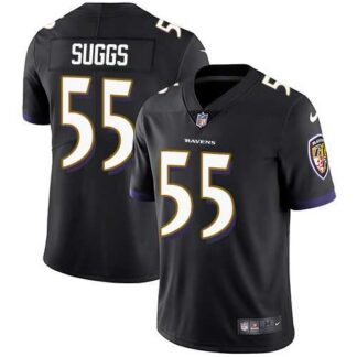 Nike Baltimore Ravens #55 Terrell Suggs Black Alternate NFL Vapor Untouchable Limited Jersey