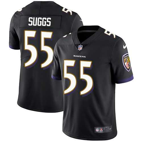 Nike Baltimore Ravens #55 Terrell Suggs Black Alternate NFL Vapor Untouchable Limited Jersey