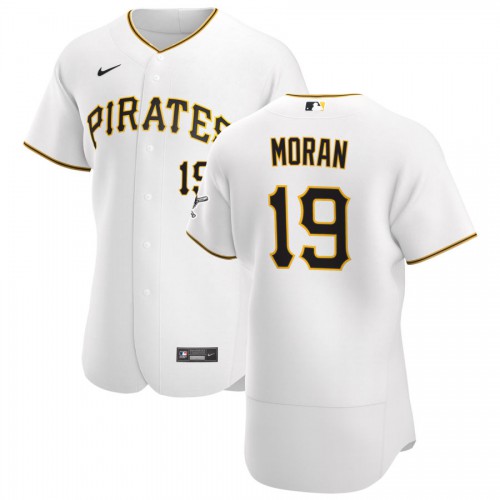 Pittsburgh Pirates #19 Colin Moran Men’s Nike White Home 2020 Authentic Player MLB Jersey