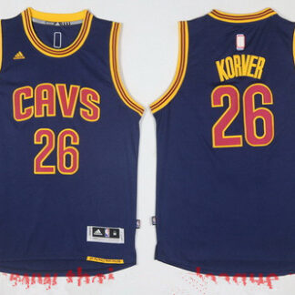 Men's Cleveland Cavaliers #26 Kyle Korver Navy Blue adidas Revolution 30 Swingman Stitched NBA Jersey