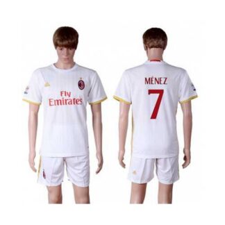 AC Milan #7 Menez Away Soccer Club Jersey