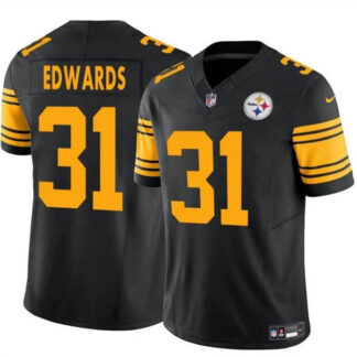 Men's Pittsburgh Steelers #31 Daijun Edwards Black 2024 F.U.S.E. Color Rush Limited Football Stitched Jersey
