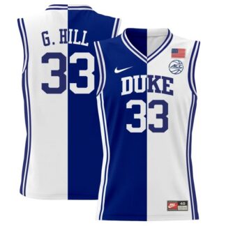 Grant Hill #33 Duke Blue Devils Split Jersey - All Stitched