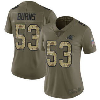 Nike Carolina Panthers #53 Brian Burns Olive/Camo Women’s Stitched NFL Limited 2017 Salute to Service Jersey