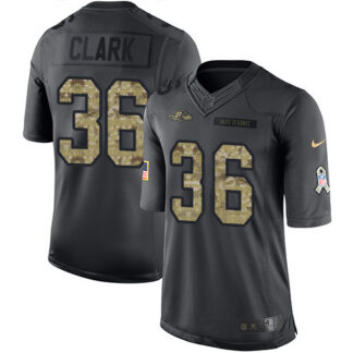 Nike Baltimore Ravens #36 Chuck Clark Black Men’s Stitched NFL Limited 2016 Salute to Service Jersey