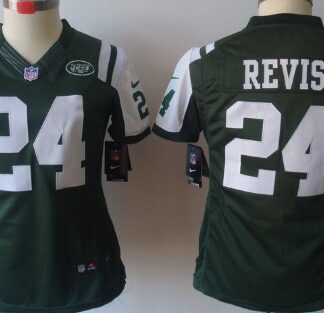Nike New York Jets #24 Darrelle Revis Green Limited Womens Jersey