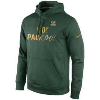 Men's Green Bay Packers Nike Gold Collection KO Pullover Performance Hoodie - Green