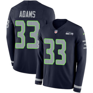 Nike Seattle Seahawks #33 Jamal Adams Steel Blue Team Color Men’s Stitched NFL Limited Therma Long Sleeve Jersey