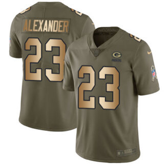 Nike Green Bay Packers #23 Jaire Alexander Olive/Gold Men’s Stitched NFL Limited 2017 Salute To Service Jersey